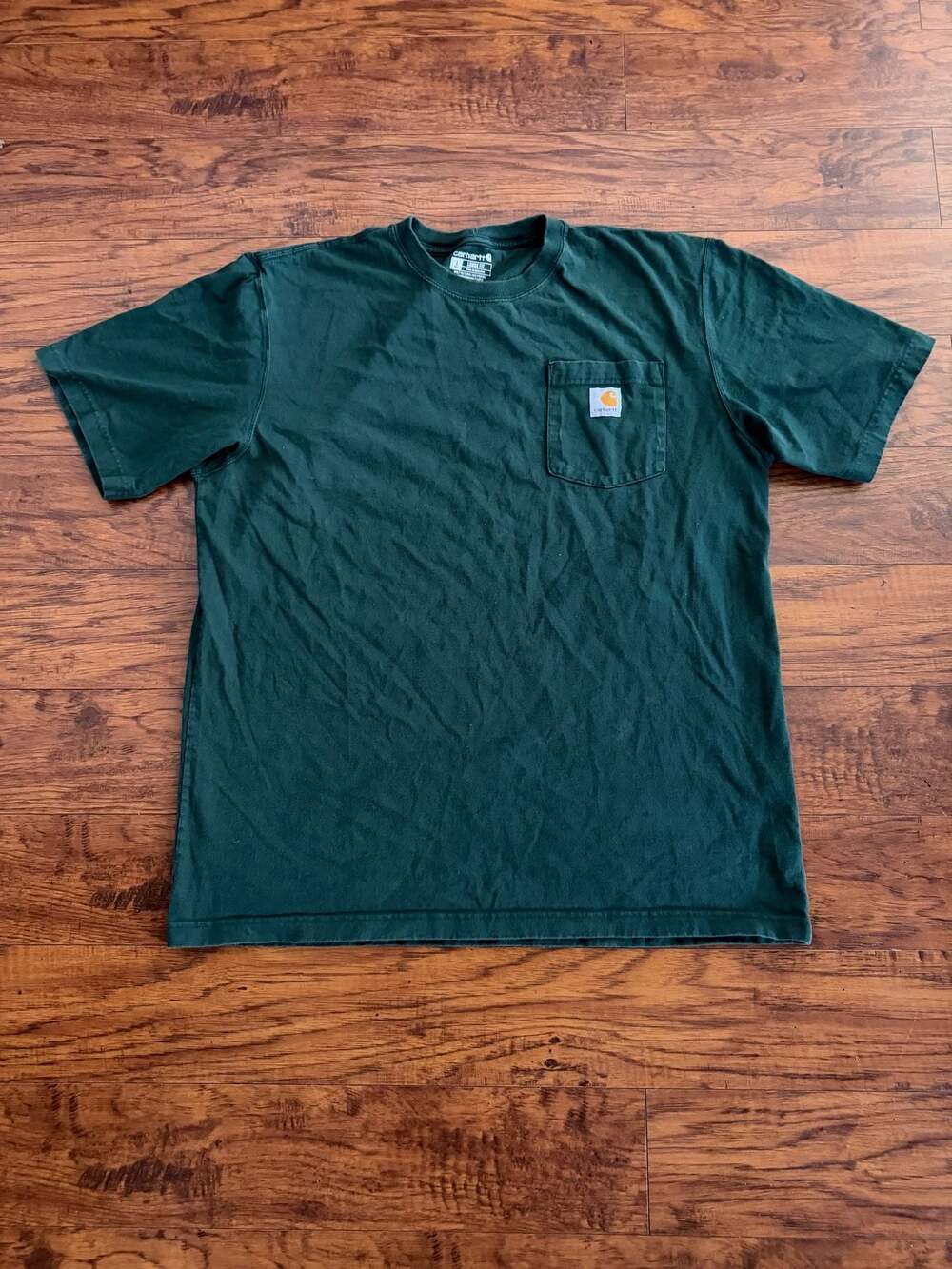 Carhartt K87 Loose Fit Heavyweight Pocket T-Shirt Hunter Green Size L Tall